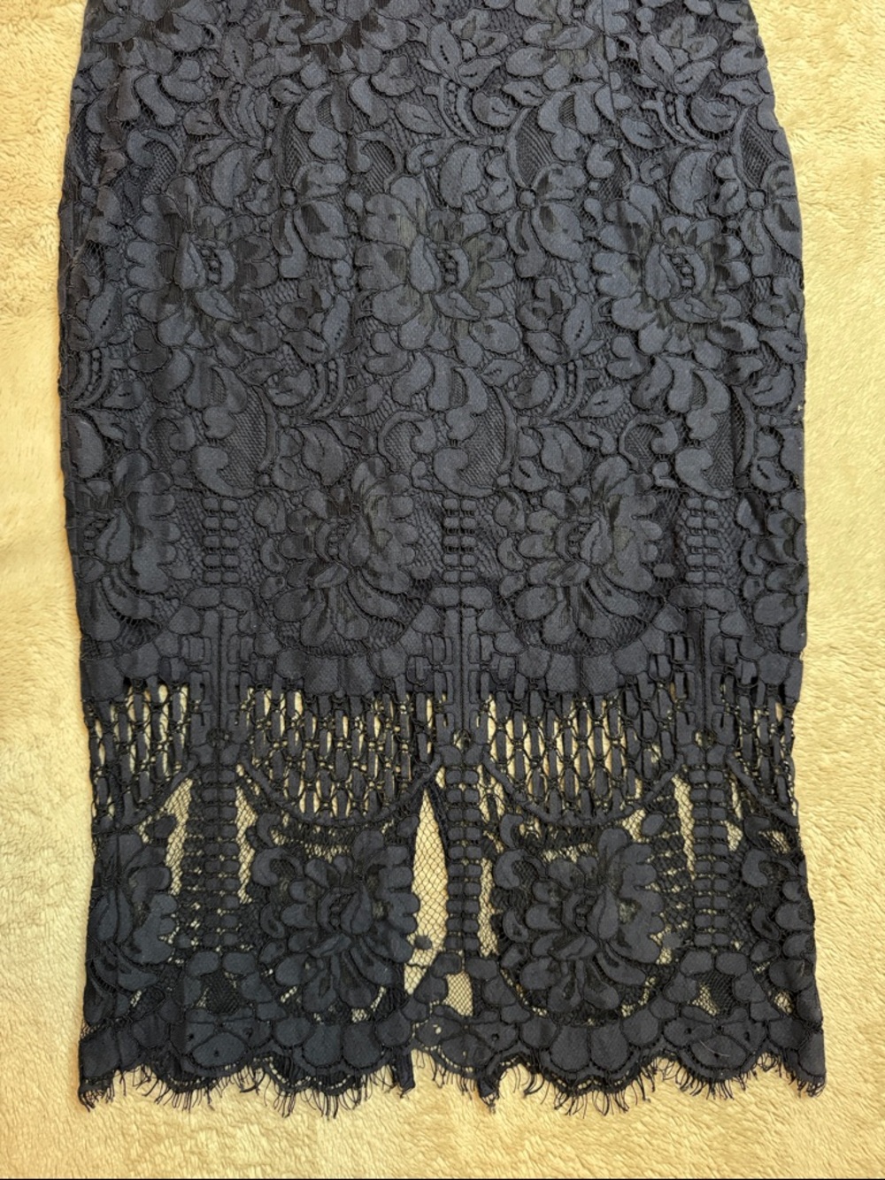 NWT Dex Navy Floral Crochet Lace Midi Dress sz M - Picture 5 of 12